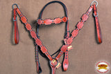 Western Horse Headstall Breast Collar Set Tack American Leather Hilason