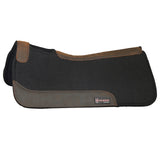 Hilason Western Wool Felt Horse Saddle Pad with Leather Border- Black - Uhorse