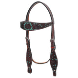 HILASON Western Horse Headstall Breast Collar Set Tack Genuine American Leather