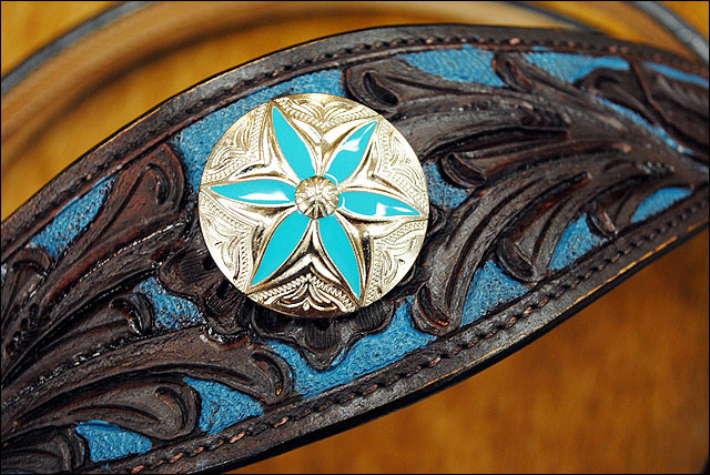HILASON Western Horse Headstall Breast Collar Set Concho American Leather | Bridle for Horses Headstalls