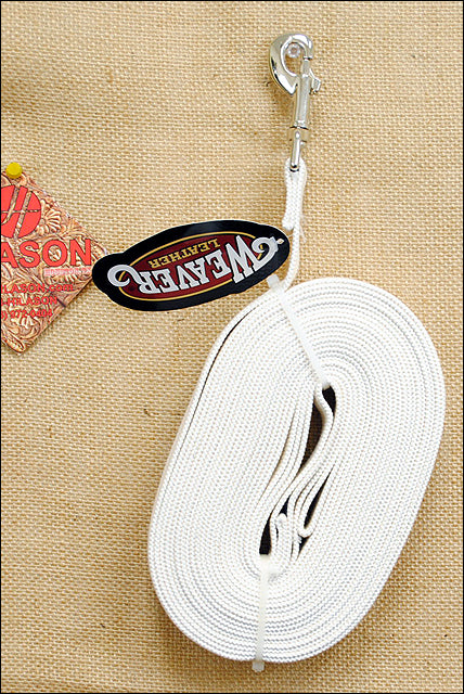 Weaver Leather Off White Horse Tack Flat Cotton Lunge Line With Snap