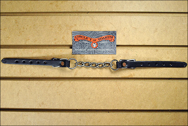 Black Leather Horse Tack Curb Straps Chains Single Link Chain By Circle Y