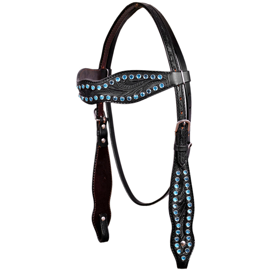 HILASON Western Horse Headstall Tack Bridle American Leather Black