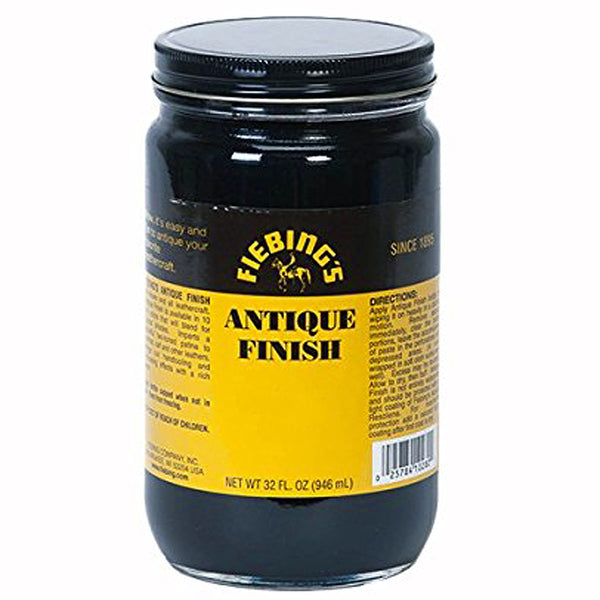Fiebing's Antique Finish leather stain, black jar - Uhorse