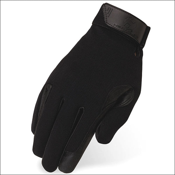 S176 Heritage Tk.ified Performance Riding Gloves H. Equestrians Black by Hilason – Cowboy and equestrian accessories