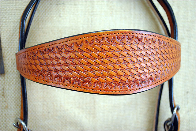 Hilason Western Horse Headstall Breast Collar American Leather Saddle Tan