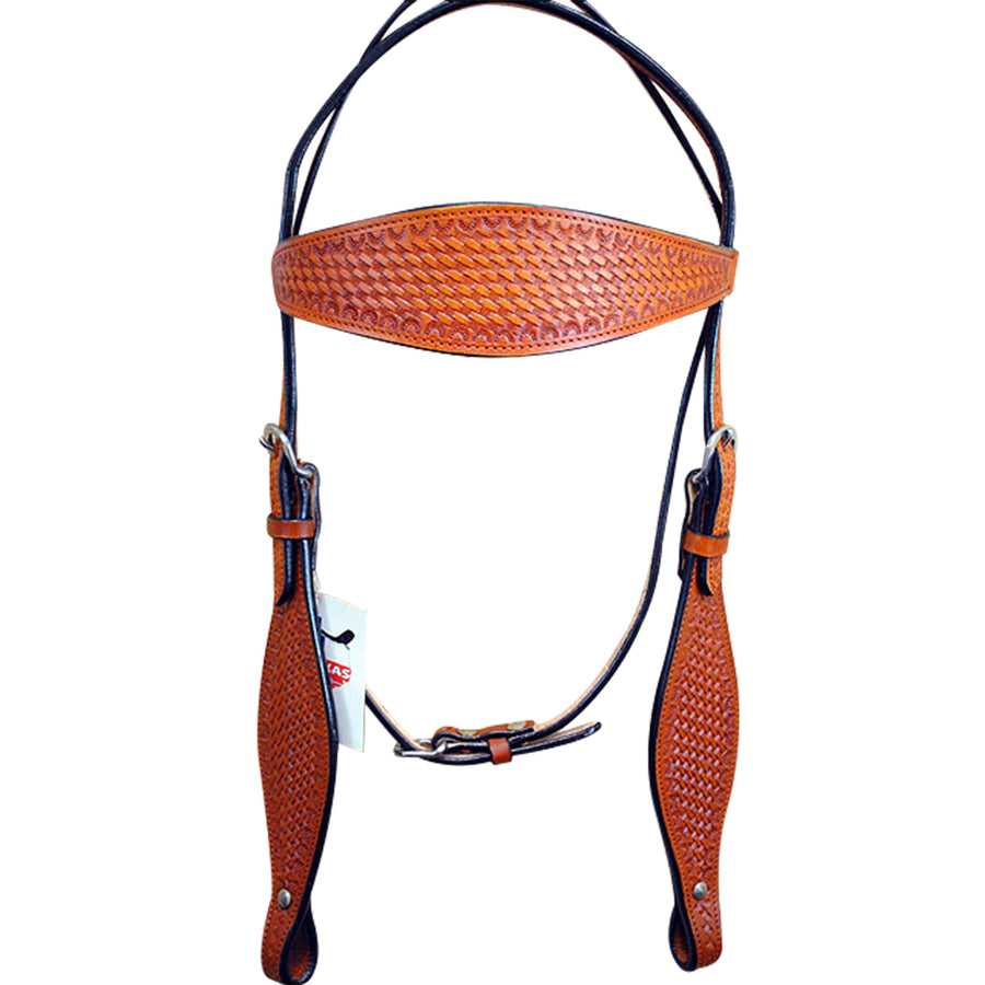 Hilason Western Horse Headstall Bridle American Leather Saddle Tan - Uhorse