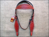 HILASON Western Horse Headstall Breast Collar Set Tack Genuine American Leather