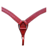 HILASON Western Horse Breast Collar Tack Genuine American Leather Barb Wire Mahogany - Uhorse