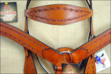HILASON Western Horse Headstall Breast Collar Set Tack Genuine American Leather | For Horses Headstalls