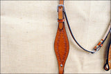 Hilason Western Headstall & Breast Collar Horse American Leather Saddle Tan