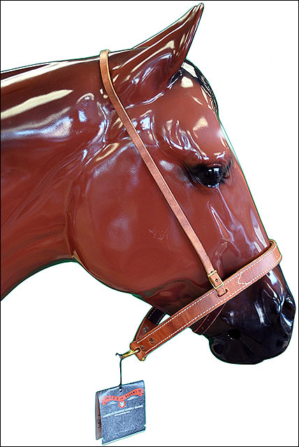 H. Tk. Leather Noseband/Cavesson Combo By Circle Y by Hilason – Cowboy and equestrian accessories