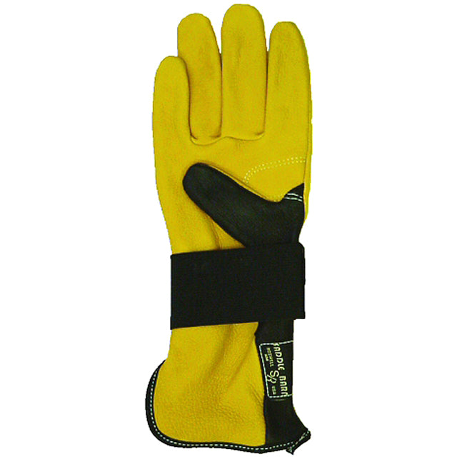 Size 7.5 Saddle Barn Pro Rodeo Bull Riding Gloves Deer Skin Left Hand - Uhorse
