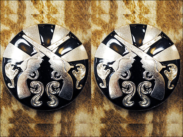 HILASON Western Screw Back Concho1 Cross Gun Black Saddle Headstall Bling Cowgirl | Concho Belt Slotted Conchos