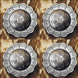 HILASON Western Screw Back Concho Floral Carved Saddle Bling Cowgirl | Belt Slotted Conchos