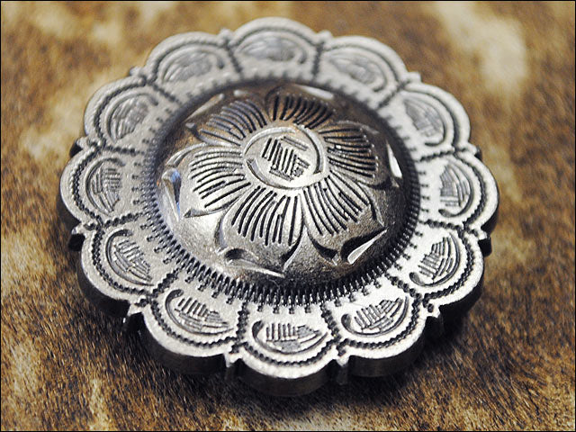 HILASON Western Screw Back Concho Floral Carved Saddle Bling Cowgirl | Belt Slotted Conchos