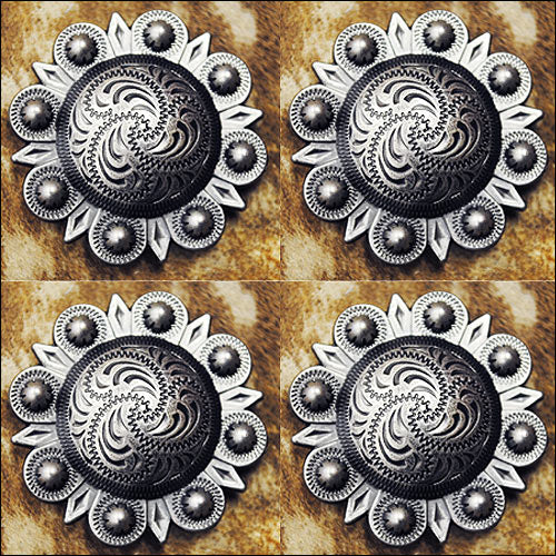 HILASON Western Screw Back Concho Floral Carvedberry Saddle Bling Cowgirl | Belt Slotted Conchos