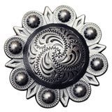 Set Of 16 Western Screw Back Concho Floral Carved Saddle Bling Cowgirl - Hilason