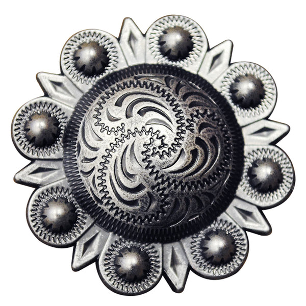 1 pieces Western Screw Back Concho Floral Carvedberry Saddle Bling Cowgirl - Uhorse