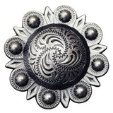 1 Pcs W. Screw Back Concho Floral Carvedberry Saddle Bling Cowgirl – by Hilason – Cowboy and equestrian accessories