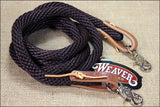 Weaver Western Tack Leather Nickle Plated Poly Roper Rein 5/8 X8 Inch