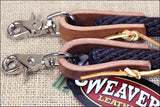 Weaver Western Tack Leather Nickle Plated Poly Roper Rein 5/8 X8 Inch