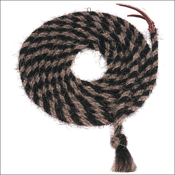 Black Light Brown 20Ft Weaver Leather Tail Hair Mecate Horse Hand Braided Reins