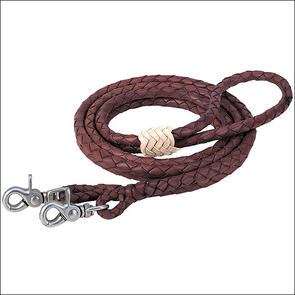 Weaver Leather Tk. Round Braided Latigo Roper H. Rein by Hilason – Cowboy and equestrian accessories