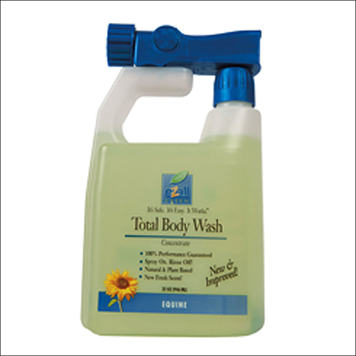 Ezall Total Horse Dog Pet Body Wash Natural Cleaner 32 Oz. Travel Size - Uhorse