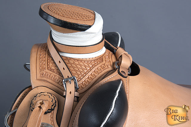 HILASON Western Horse Wade Saddle American Leather Ranch Roping Tan | Hand Tooled & For Horses