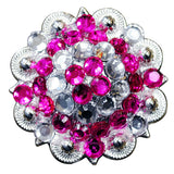 8 Hilason Western Berry Conchos Glass Rhinestones Bling 1.5" Tack cowgirl - Uhorse