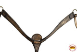 Hilason Western Horse Headstall & Breast Collar Tack American Leather Rough Out