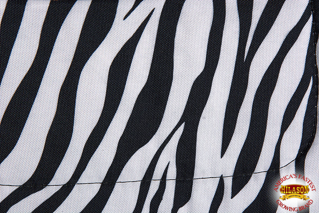 HILASON 28" X 26" Anti Slip Round Contoured Horse Saddle Pad Zebra