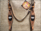 HILASON Western Horse Headstall Tack Bridle American Leather Hand Carved | for Horses Headstalls