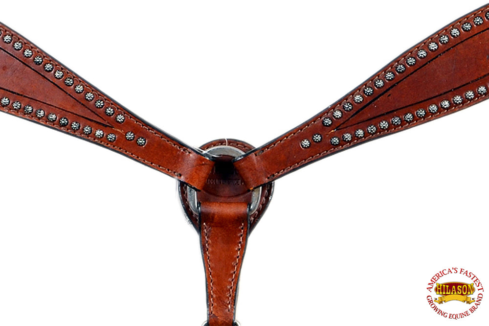 Western Horse Headstall Tack Bridle American Leather Dark Brown Hilason