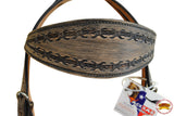 HILASON Western Horse Headstall Breast Collar Set Tack Genuine American Leather | For Horses Headstalls