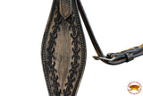 Hilason Western Horse Headstall & Breast Collar Tack American Leather Rough Out