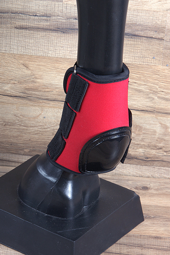 U-Red Hilason Western Horse Tack Leg Protection Deluxe Skid Boots Red