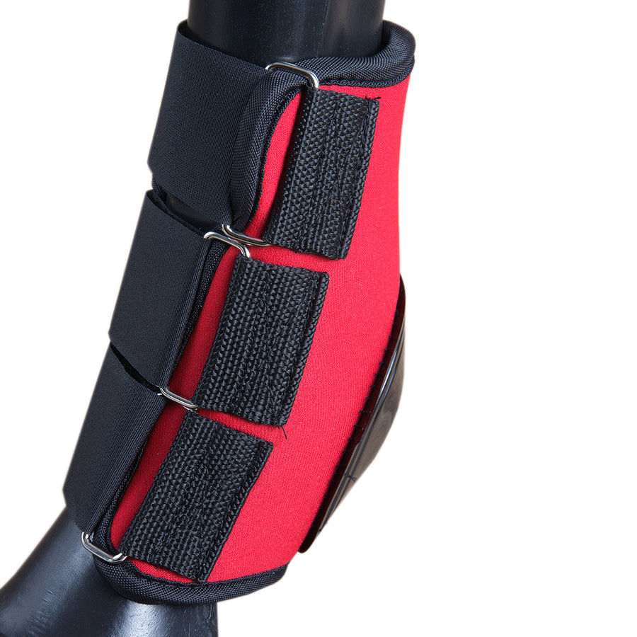 U-Red Hilason Western Horse Tack Leg Protection Deluxe Skid Boots Red - Uhorse