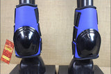 Hilason Western Horse Tack Leg Protection Deluxe Skid Boots - Blue
