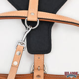 Large Leather Dog Harness Tan Padded Genuine With Matching Leash Hilason