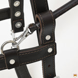 Guide Dog Harness Hilason Brown Padded Genuine Leather W/ Handle