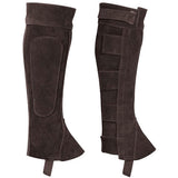 Child Medium Brown Half Suede Leather Chaps By Perris Leather