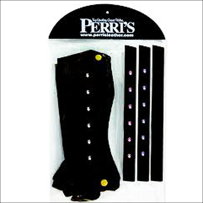 Perris Medium Black Pony Palooza Bling Zipper Child Half Chaps Combo - Uhorse