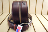 26" Silver Creek Classic Western Leather Mans Belt Brown Made In The Usa