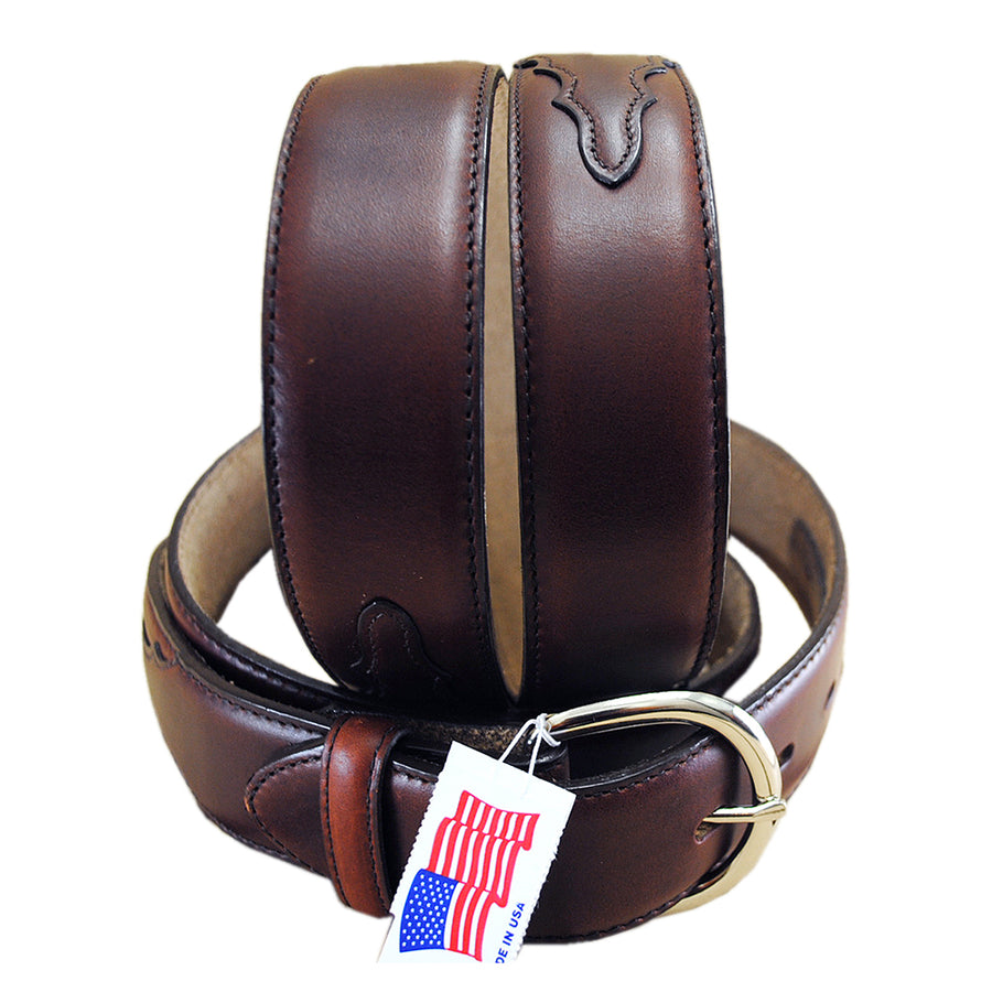 26 In Hilason Silver Creek Western Leather men's women's Belt Brown - Uhorse