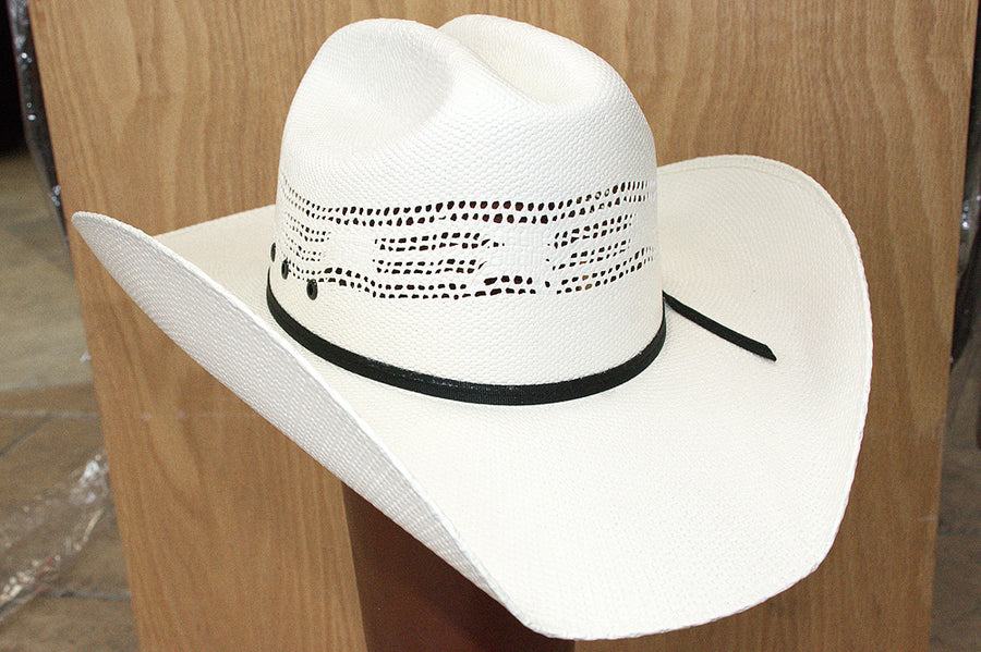 LoneStar Cowboy Hat Bangora Kids Jr. Classic Straw White
