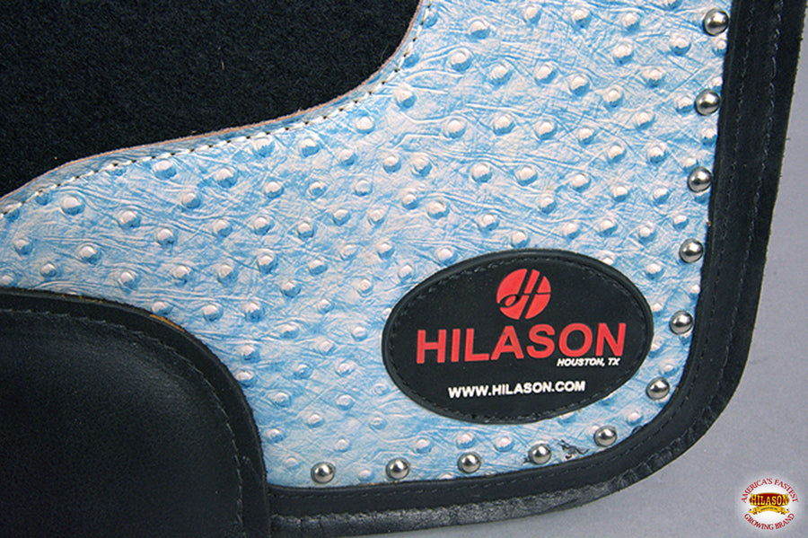 HILASON Western Wool Felt Horse Saddle Pad W/ Distressed Wear Leather | for Horses