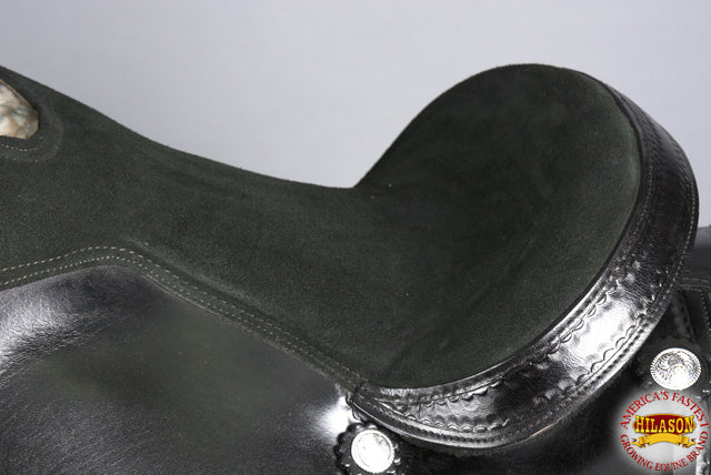 HILASON Western Horse Saddle American Leather Treeless Trail Pleasure | Barrel for Horses