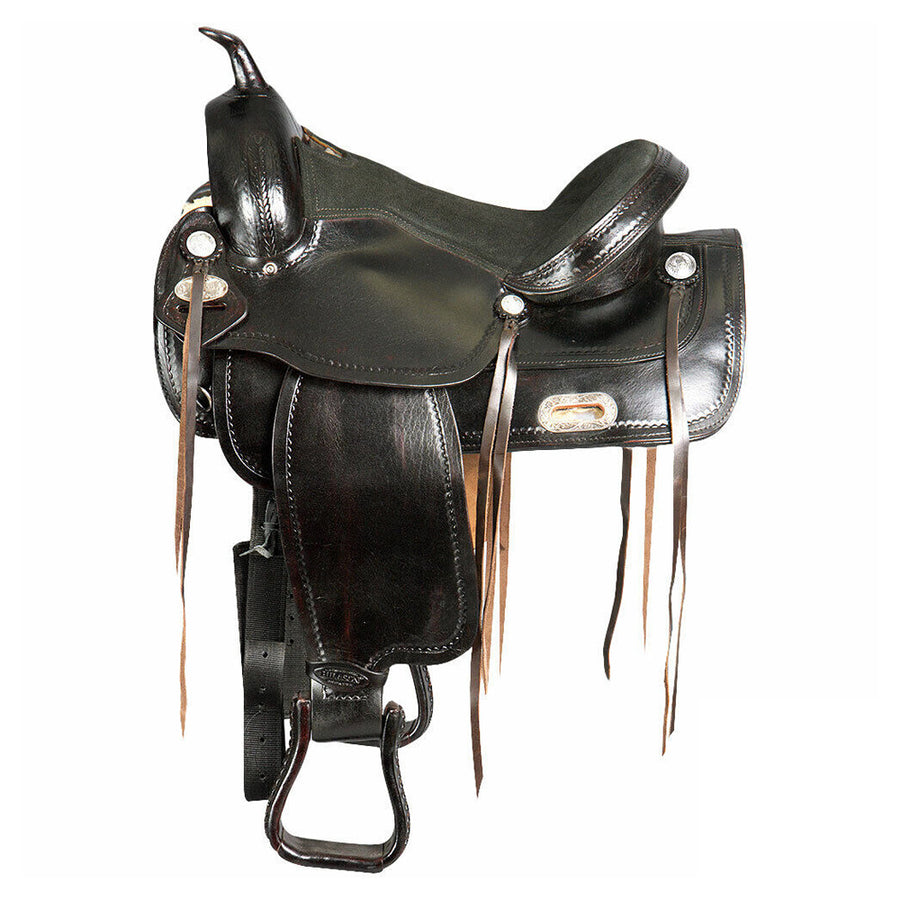 Hilason Western Horse Treeless Trail Pleasure Saddle Leather Brown - Uhorse